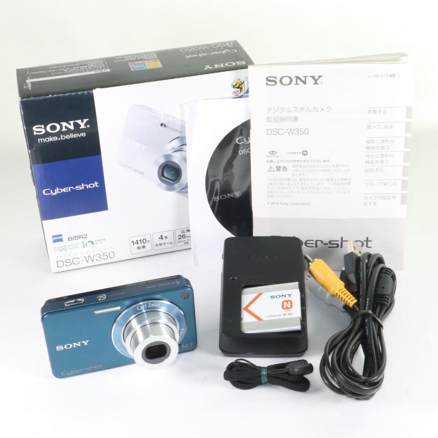 SONY DSCW350 Cybershot ブルー サイバーショット ソニー デジカメ デジタルカメラk2102 k21021りん