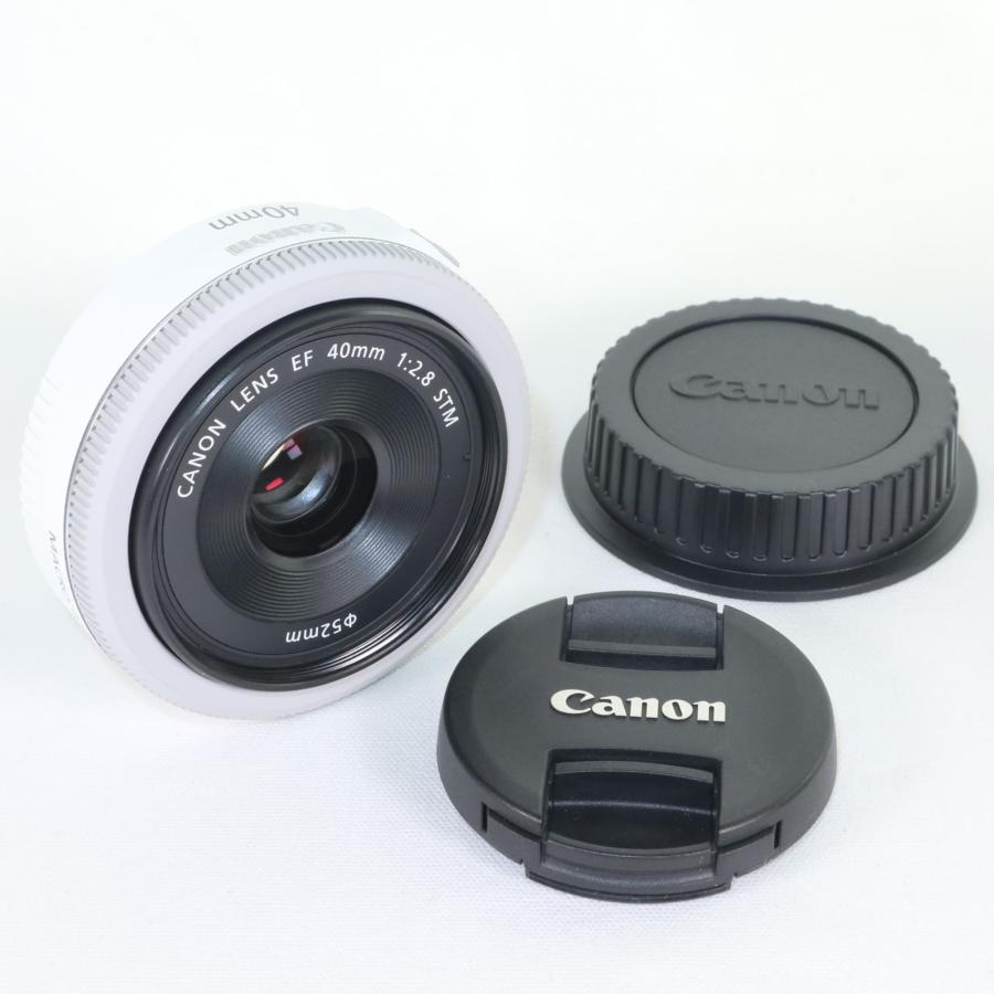 中古】 極上美品 CANON EF 40mm F2.8 STM ホワイト キャノン k2106 