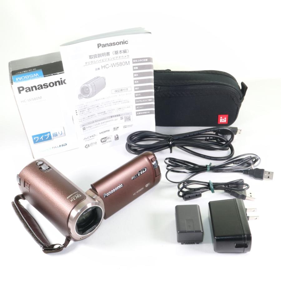 【美品】Panasonic HC-W580M ビデオカメラ ケース付き 中古】極上美品 Panasonic HC-W580M ブラウン パナソニック ビデオ