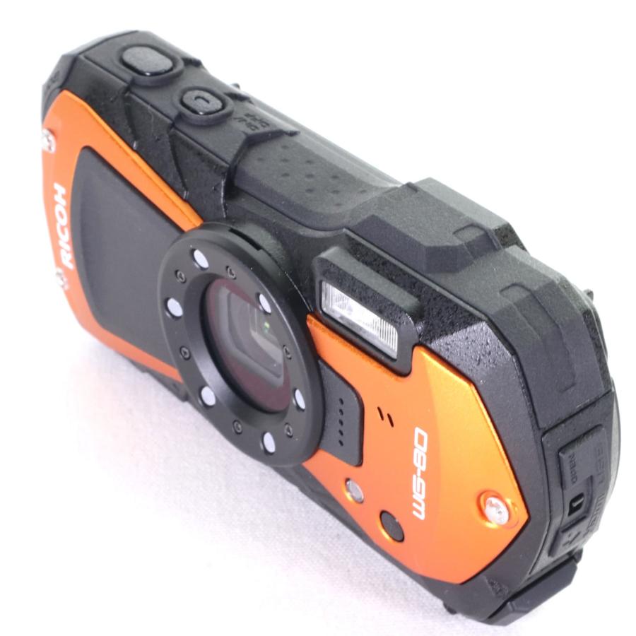 中古】 極上美品 RICOH WG-80 オレンジ コンパクトカメラ