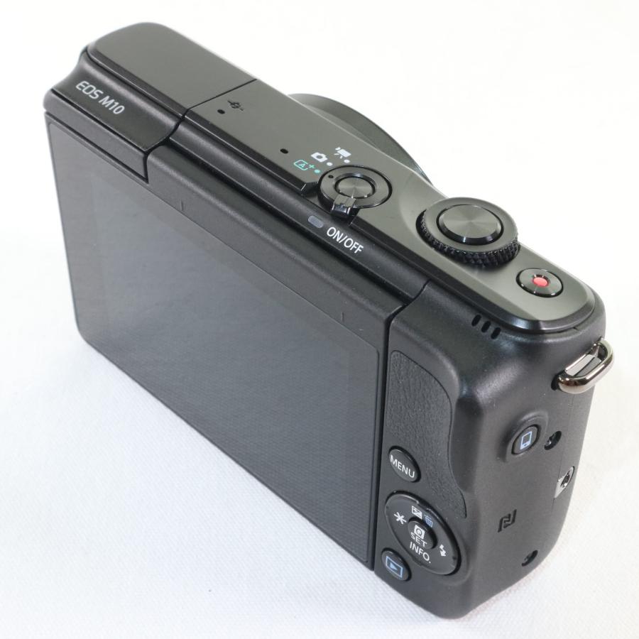 中古】新品級 CANON EOS M10 レンズキット ブラック キャノン ミラー