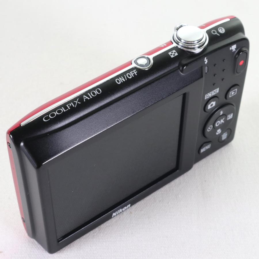 美品》 NIKON COOLPIX A100 レッド コンデジ デジカメ コンパクト