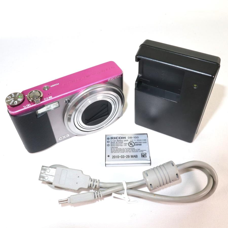 RICOH CX3 ツートン ライトグレー ピンク コンデジ コンパクト RICOH CX3 ツートン ライトグレー ピンク コンデジ コンパクト