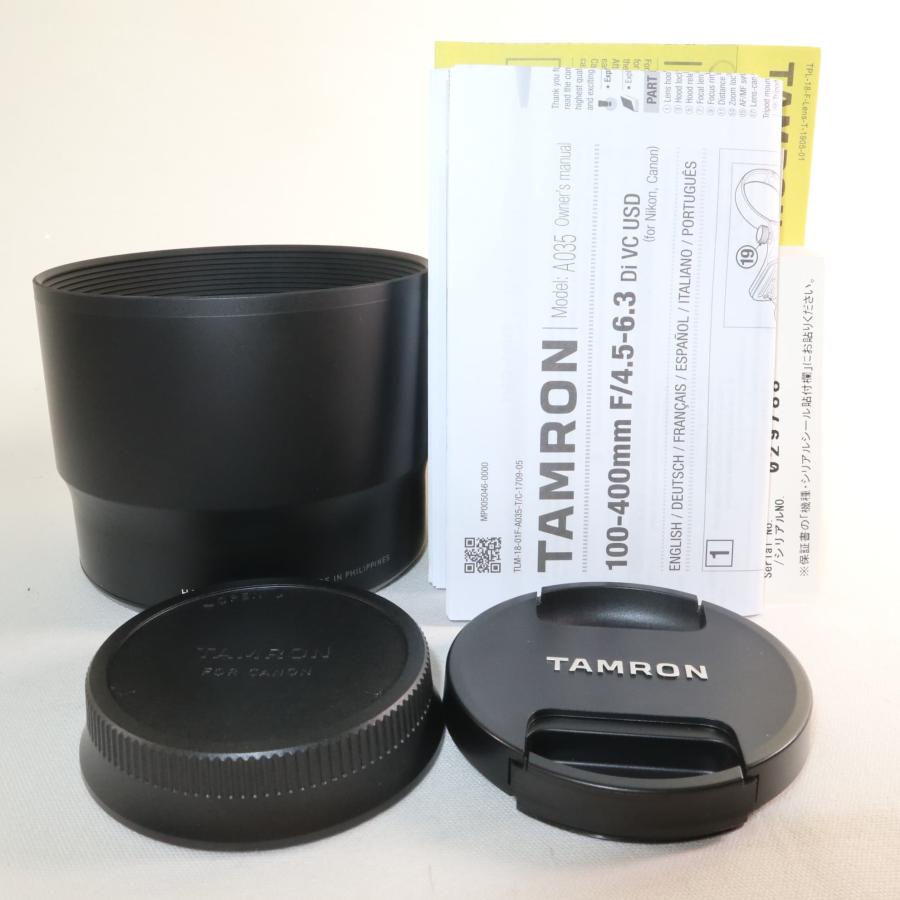 《在庫処分》《中古》《極上美品》 望遠レンズ キャノン用 TAMRON 100-400mm F4.5-6.3 Di VC USD Model A035 タムロン CANON k2403｜rinsmile｜10