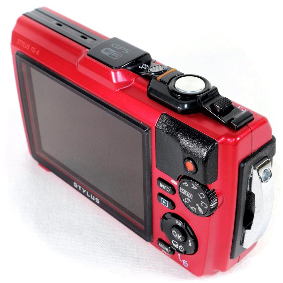 美品》 コンパクトカメラ OLYMPUS STYLUS TG-4 Tough RED レッド k2530