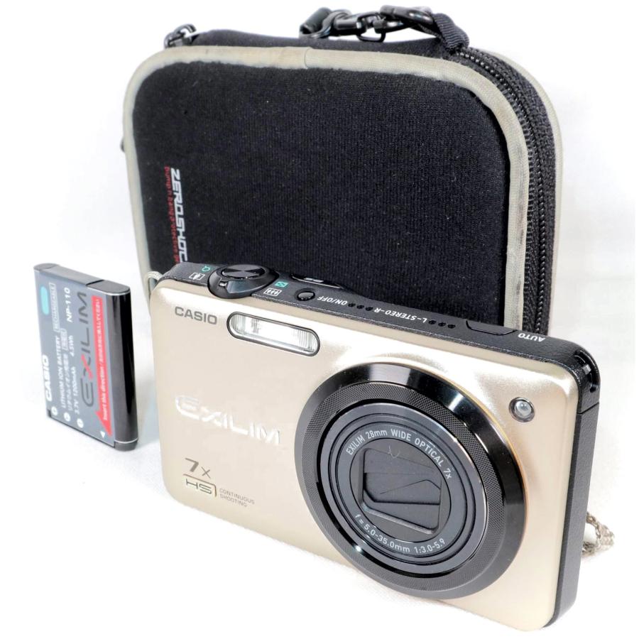 極上美品》 コンパクトカメラ CASIO EX-ZR15 ゴールド カシオ k2596 