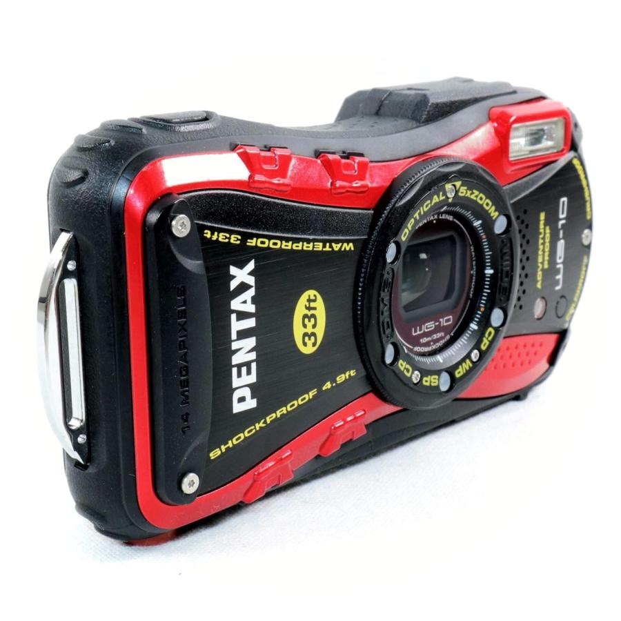 訳あり コンパクトカメラ PENTAX WG-10 レッド コンデジ ペンタックス 