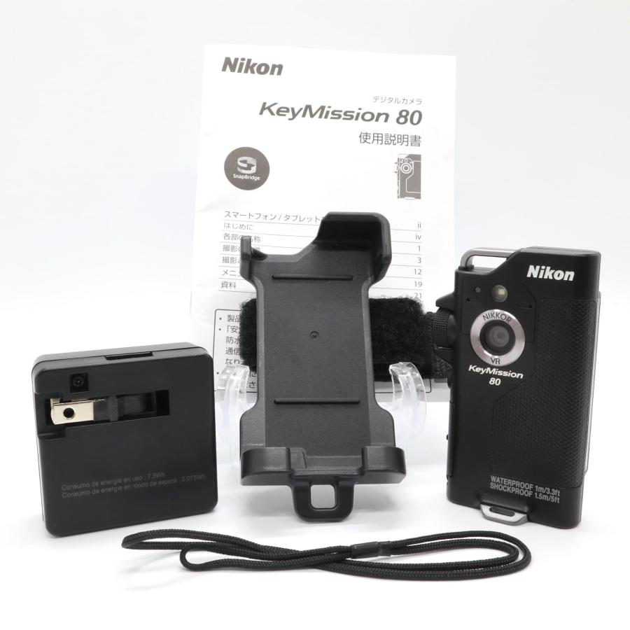 極上美品》 コンパクトカメラ NIKON KeyMission 80 ブラック ニコン