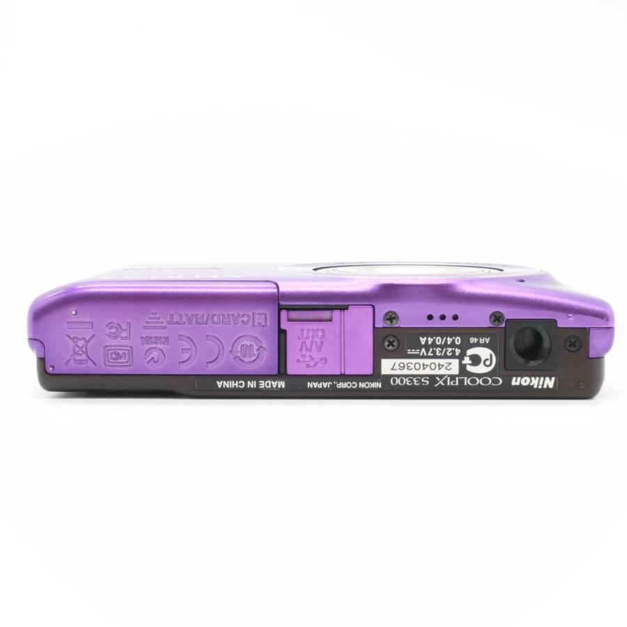 訳あり》 コンパクトカメラ NIKON COOLPIX S3300 ライトパープル