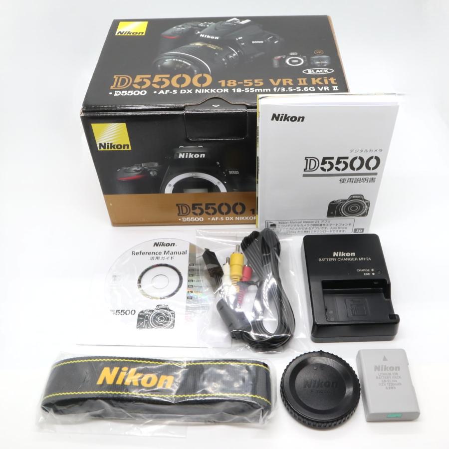 Nikon D5500 デジタル一眼レフカメラボディ　CD　ガイド本付　美品 美品》 NIKON D5500 ボディ ブラック ニコン デジタル一眼レフカメラ
