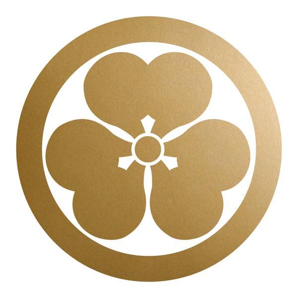 丸に片喰 カッティングステッカー 色 サイズ選択可 ファクトリーアウトレット