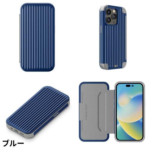 送料無料 iPhone14Pro対応 ハイブリッドフリップケース PG-22QHF01-3 /ブラック シルバー ブルー/｜rinzo｜04