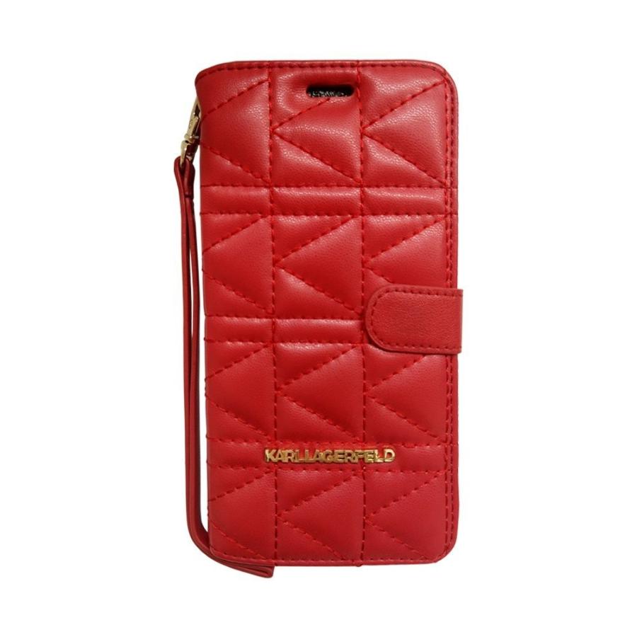 カール・ラガーフェルド iPhone 6s Plus / 6 Plus 対応 クラッチキルティングケース KLFLBKP6LQR / レッド | KARL LAGERFELD