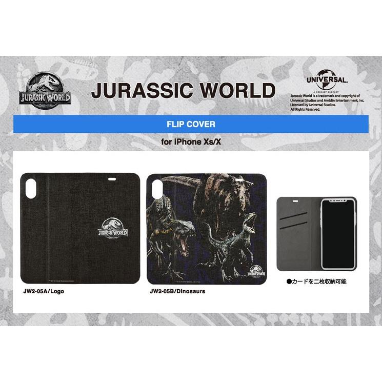 ジュラシック・ワールド/炎の王国 iPhoneXS/X対応フリップカバー JW2-05B / Dinosaurs｜rinzo｜02