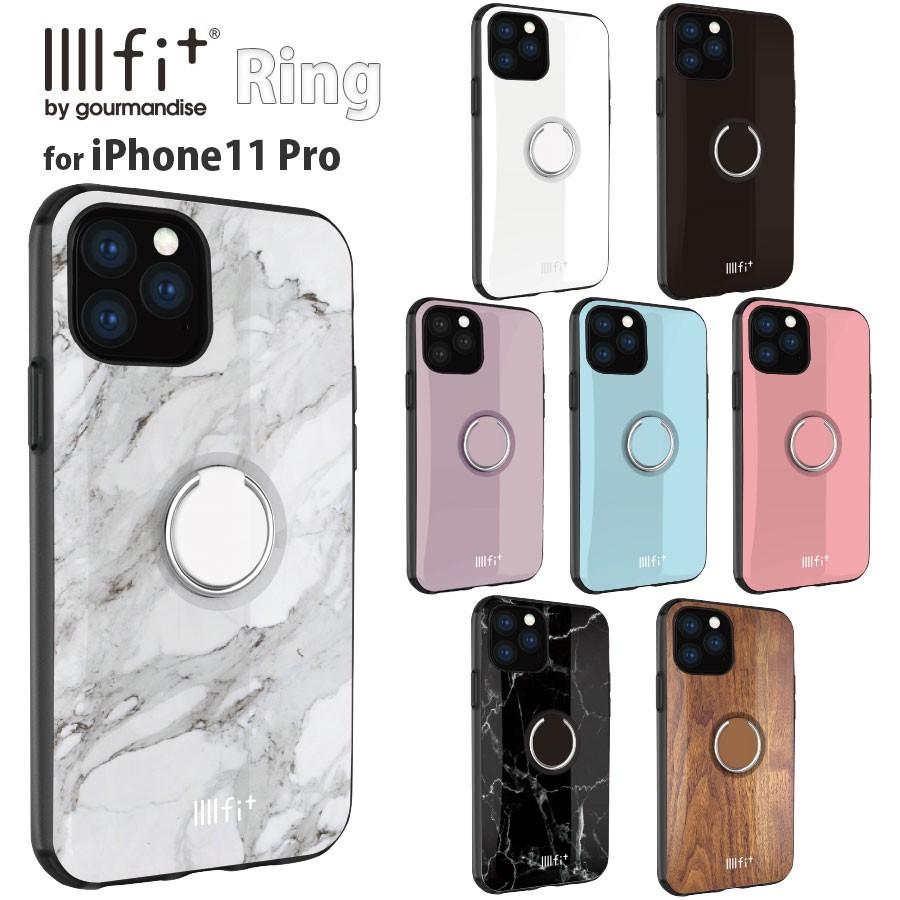 IIIIfit (ring) iPhone11 Pro対応ケース IFT-54BML / ブラックマーブル｜rinzo｜02