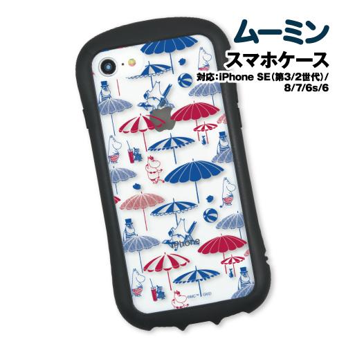 送料無料 ムーミン RIVIERA iPhoneSE(第3世代/第2世代)8/7/6s/6 対応ハイブリッドクリアケース MMN-160A / 総柄 | gourmandise