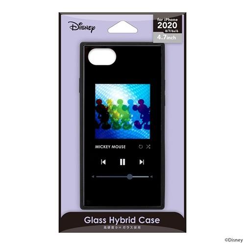 ディズニー iPhoneSE（第2世代）用 ガラスハイブリッドケース PG-DGT20M01MKY / ミッキーマウス/ブラック｜rinzo｜02