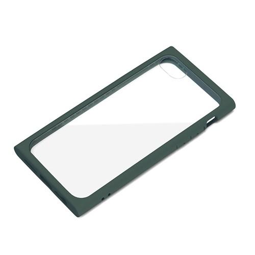 スマホケース iPhone SE ケース iPhoneSE（第3/2世代）用 ガラスタフケース ブラック PG-20MGT05GR / モスグリーン｜rinzo