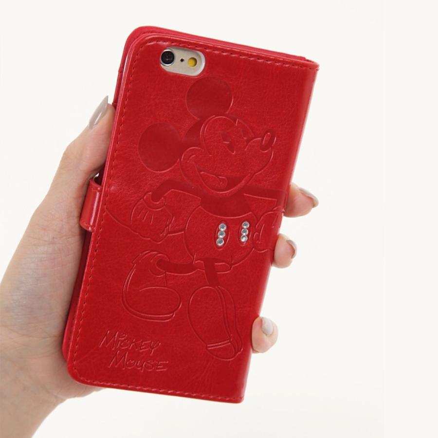 スマホケース 手帳型 ディズニー Iphone 6s 6 対応 石付きエンボスbookケース 243 ミッキー 赤 リンゾウ 通販 Yahoo ショッピング