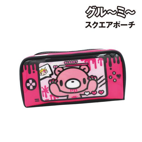 グル〜ミ〜 スクエアポーチ ペンポーチ コスメポーチ 8203-134 ピンク
