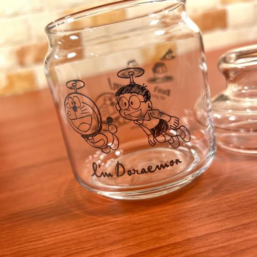 希少　ドラえもん フロストガラス 保存容器　瓶 マリモクラフト I'mDoraemon/ドラえもん ガラスキャニスター 保存容器