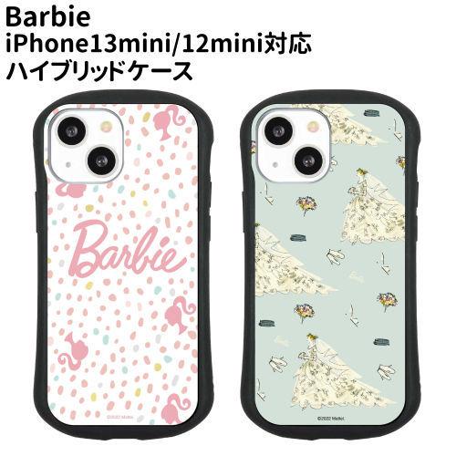 送料無料 Barbie iPhone13mini/12mini対応ハイブリッドガラスケース BAR-32 /みずたま/ウェディング/ | gourmandise