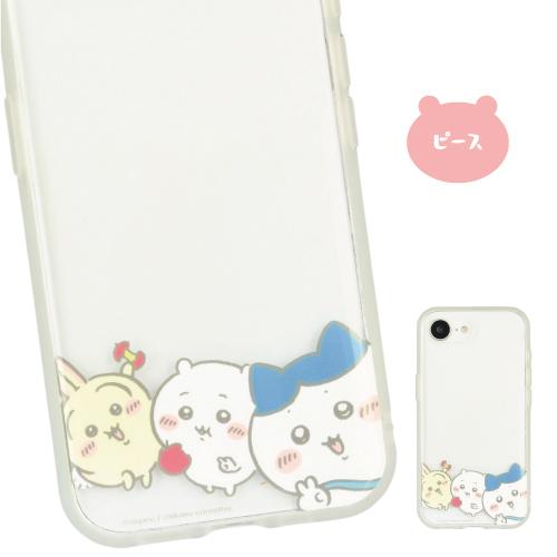 送料無料 ちいかわ IIIIfit Clear iPhone17e/16e対応ケース CK-69 /総柄 ピース 集合 モモンガ&古本屋 | gourmandise | 02
