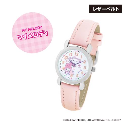 サンリオキャラクターズ ファッションウォッチ レザーベルト レザーバンドジュニアサイズ キッズウォッチ /クロミ シナモロール ハローキティ マイメロディ他 |  | 04