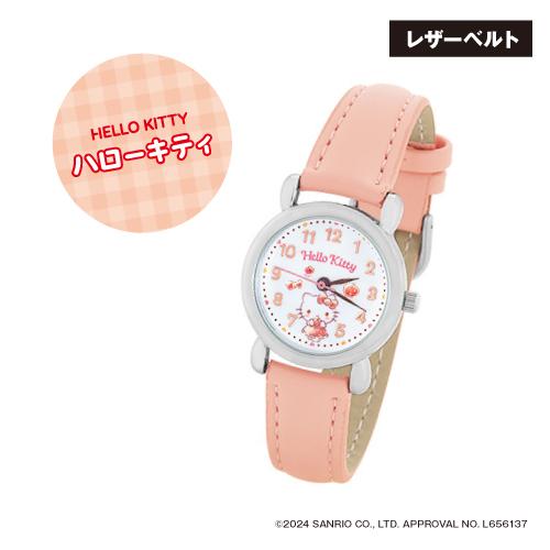 サンリオキャラクターズ ファッションウォッチ レザーベルト レザーバンドジュニアサイズ キッズウォッチ /クロミ シナモロール ハローキティ マイメロディ他 |  | 06