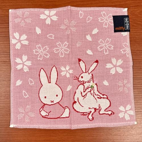 マリモクラフト miffy×鳥獣戯画 ガーゼミニタオル DBC-222-7 /花より