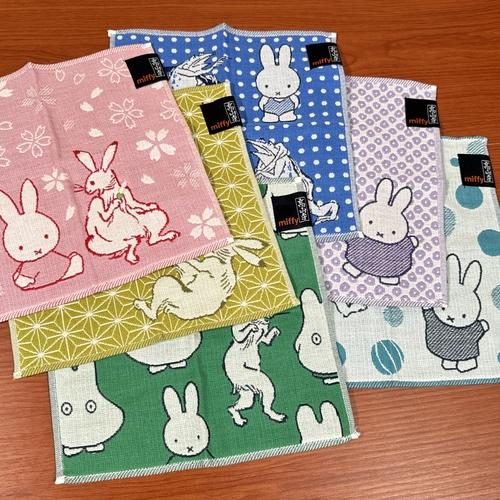 マリモクラフト miffy×鳥獣戯画 ガーゼミニタオル DBC-222-7 /花より