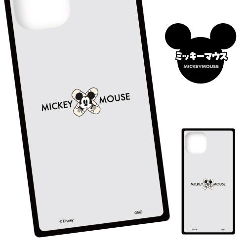 ディズニーキャラクター iPhone13mini/12mini対応スクエアガラスケース DN-912 / スケートボード ミッキーマウス | gourmandise | 02