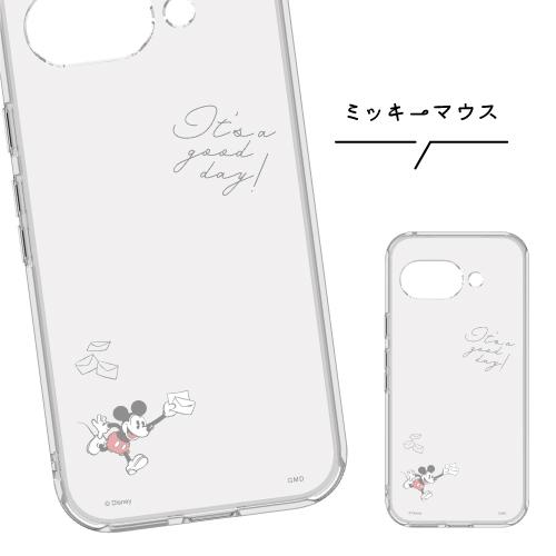 送料無料 ディズニーキャラクター Google Pixel 9a対応 クリアケース DNG-263 / ミッキーマウス スティッチ ハイブリッド 耐衝撃 | gourmandise | 01