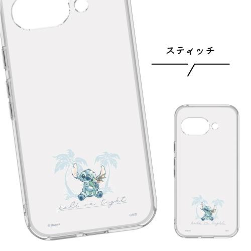 送料無料 ディズニーキャラクター Google Pixel 9a対応 クリアケース DNG-263 / ミッキーマウス スティッチ ハイブリッド 耐衝撃 | gourmandise | 02