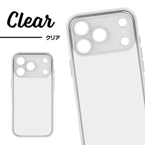 iPhone18Pro iPhone17Pro 対応 IIIIfit プランプフレーム ケース IFT-196 / ブラック クリア アイボリー | gourmandise | 02