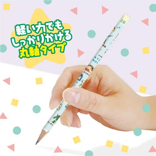 T'S FACTORY クレヨンしんちゃん 2B鉛筆 4本セット 丸軸 /もじ