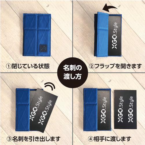 送料無料 XGO.style 名刺入れ MEISHI-CLIP MagSafe対応 マグネット式名刺クリップ スリム MX02-PT01 / ブラック ネイビー | apeiros | 08