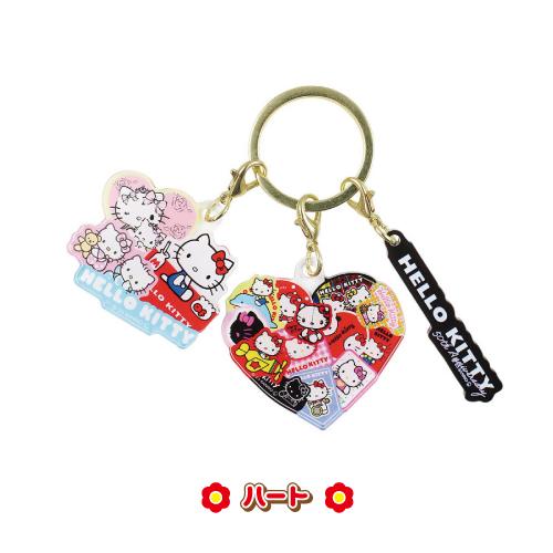 12個組 キーホルダー チャーム ポーションアクセ キティ T'S FACTORY サンリオ 3チャームキーホルダー キティ／キティと
