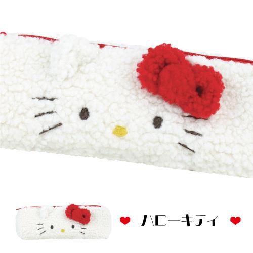 サンリオ モコモコペンポーチ SR-554388 / ハローキティ マイメロディ クロミ シナモロール ポチャッコ ハンギョドン | T'S FACTORY | 01