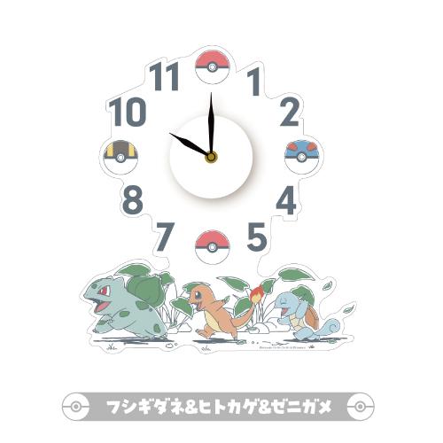 送料無料 ポケットモンスター ウォールクロックステッカー WC-PM-01-3 /ピカチュウ＆イーブイ フシギダネ＆ヒトカゲ＆ゼニガメ ミュウ ポケモン | 東洋ケース | 02
