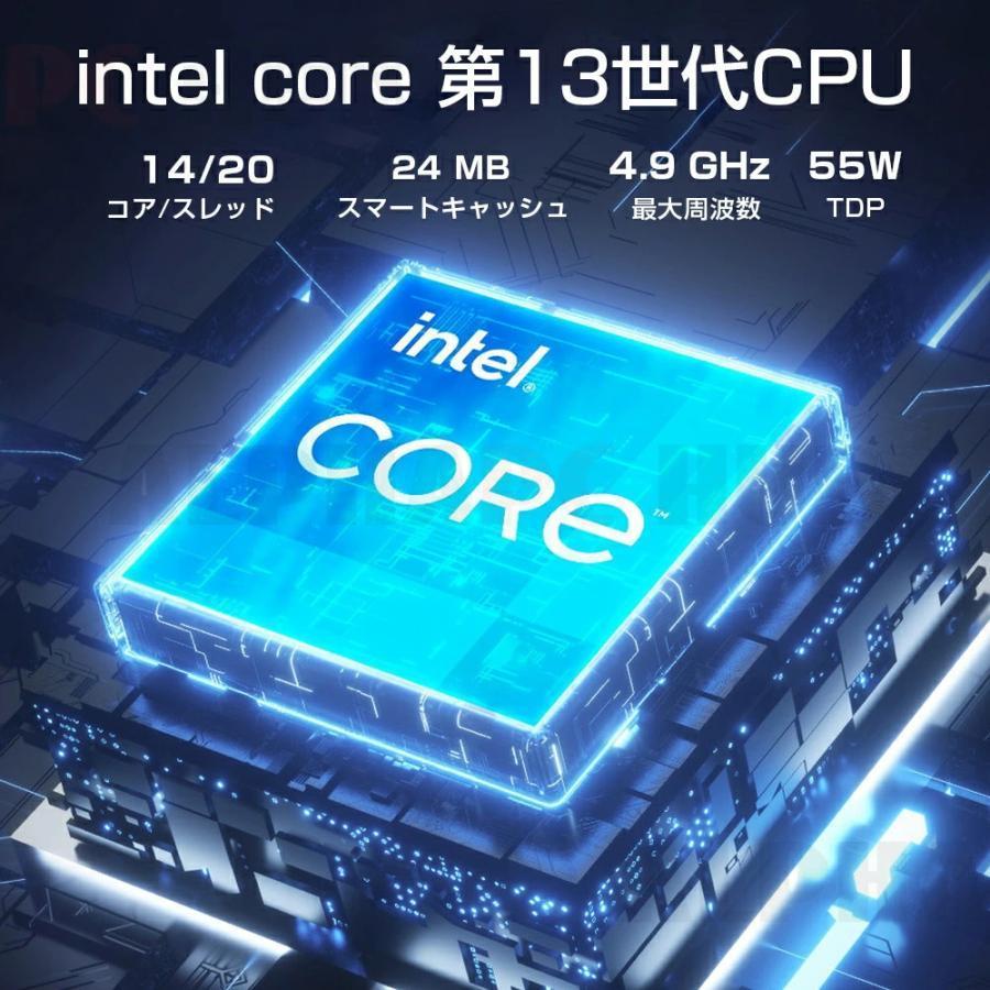 ミニPC 新品 Windows11 ミニパソコン mini pc office付き 4K 初期設定済 デスクトップパソコン intel core i5/i7 13世代CPU メモリ16GB SSD1TB 軽量 静音 小型の画像