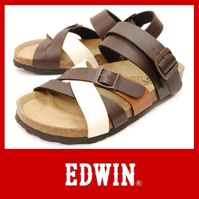 Edwin エドウィン 2way サンダル メンズ 9169 マルチブラウン コンフォート バックバンド ドライバーサンダル Edwin Sandal Br Rio Footwear 通販 Yahoo ショッピング