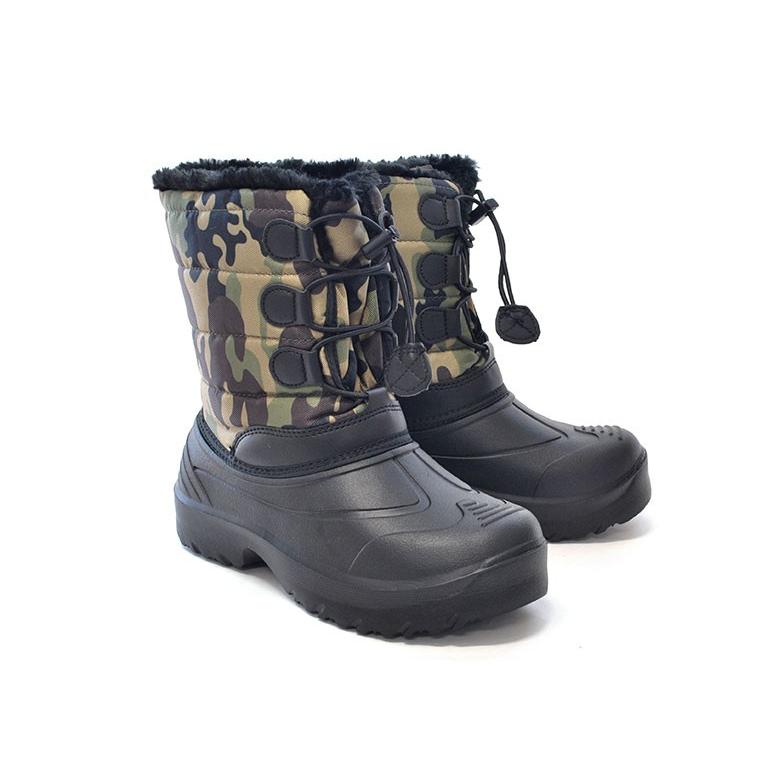 防水 軽量 スノーブーツ 579 ジュニア 男の子 子供 迷彩 冬靴 スノー