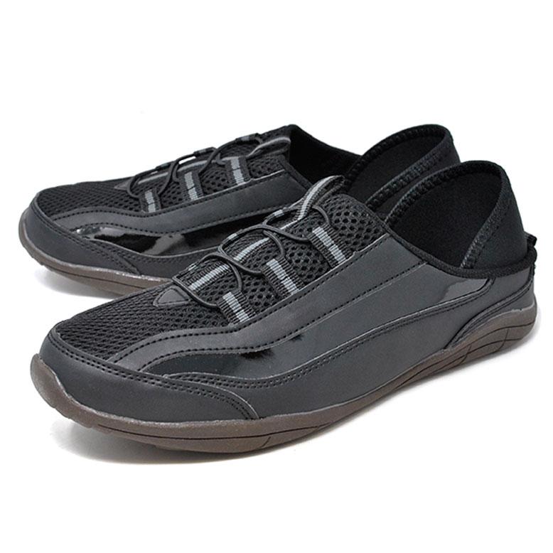 メンズ スリッポン スニーカー 2134 ブラック 黒 踵が踏める 靴