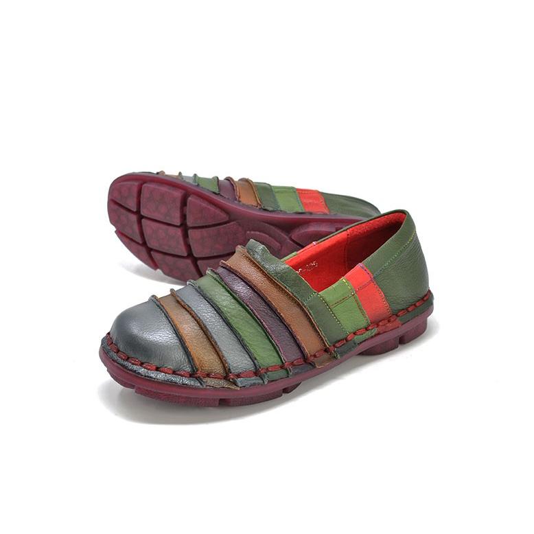 レディース 本革 スリッポン シューズ マザーズタッチ 8220 ブラック