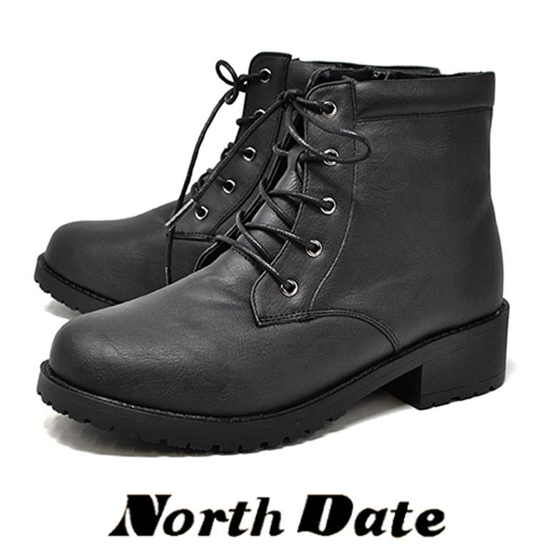 防寒 防滑 カジュアル スノーブーツ スパイク レディース NORTH DATE 北海道 冬靴 ノースデイト 13920 ブラック 雪｜rio-footwear