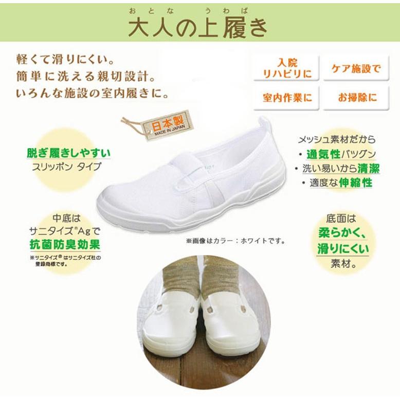 レディース 上靴 中履き 軽い 大人の上履き 01 ベージュ メッシュ