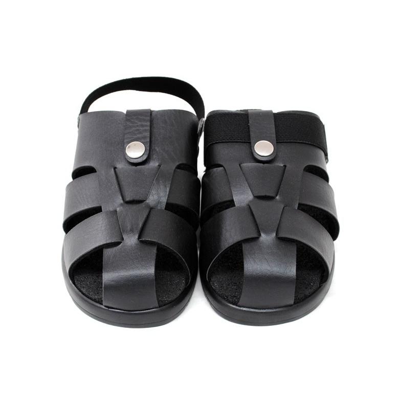 メンズ カメサンダル 21500 日本製 ビジネスサンダル 黒 ブラック