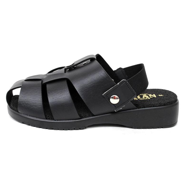 メンズ カメサンダル 21500 日本製 ビジネスサンダル 黒 ブラック