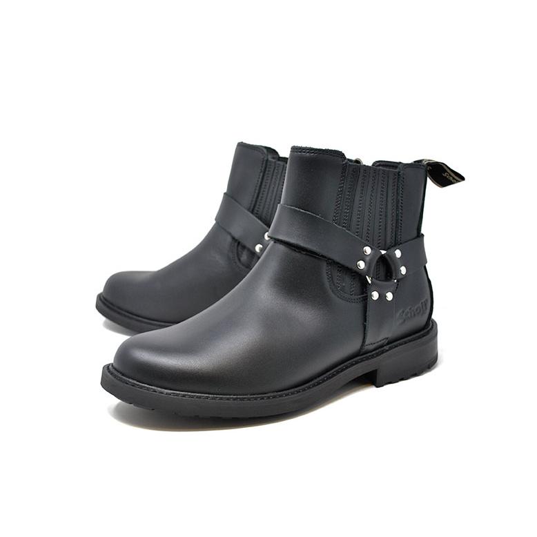 Schott N.Y.C メンズ ショット リングブーツ S24102 ブラック 黒 Schott N.Y.C メンズ ショット リングブーツ S24102 ブラック 黒